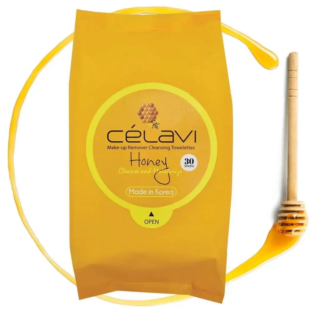 Celavi Honey Makeup Remover Cleansing Wipes NEW